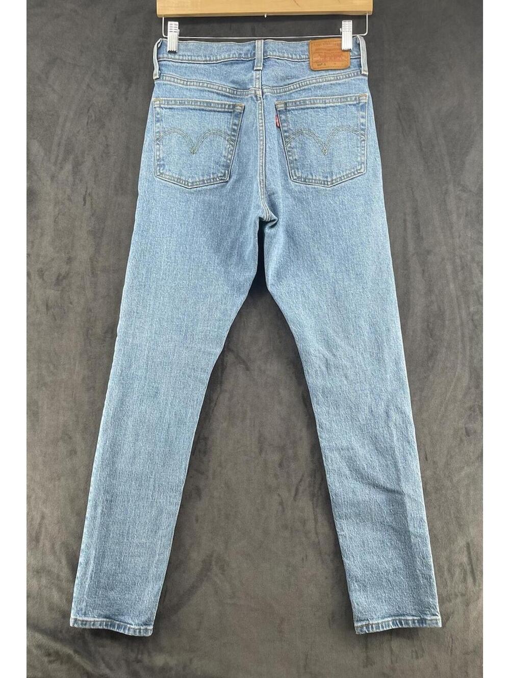Levi’s Premium 501 Skinny Jeans Womens W26 L30 Light Wash Stretch Denim - Picture 2 of 11